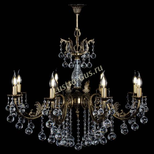 Люстра бронзовая Кассандра Алфея №8/2 шар в Самаре Гусь Хрустальный