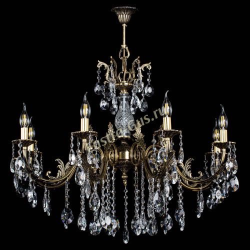 Люстра бронзовая Кассандра Алфея №8/2 звездочка в Самаре Гусь Хрустальный