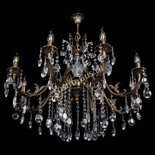 Люстра бронзовая Кассандра Алфея №8/2 звездочка в Самаре Гусь Хрустальный