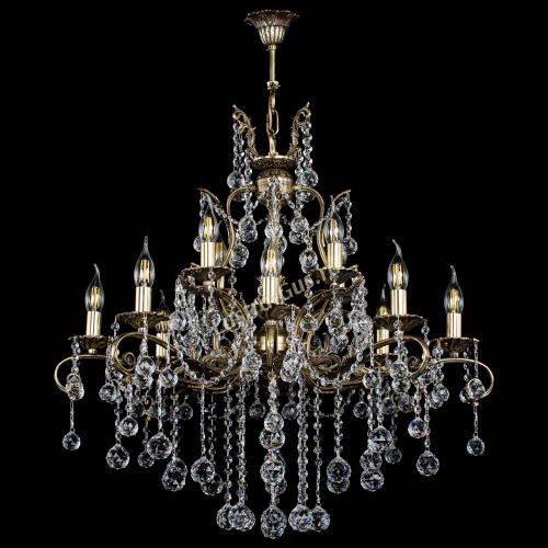 Люстра бронзовая Мелания №12/2 шар в Самаре Гусь Хрустальный