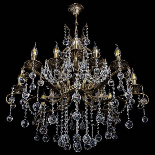 Люстра бронзовая Мелания №12/2 шар в Самаре Гусь Хрустальный