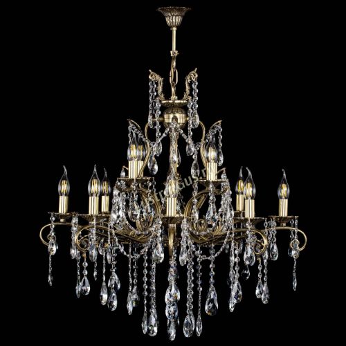 Люстра бронзовая Мелания №12/2 журавлик в Самаре Гусь Хрустальный