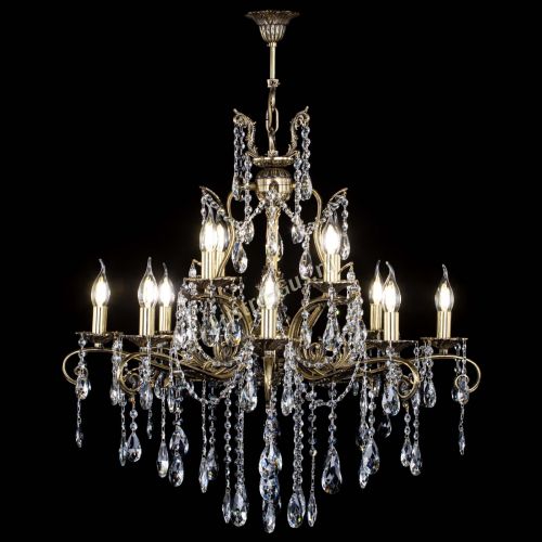 Люстра бронзовая Мелания №12/2 журавлик в Самаре Гусь Хрустальный