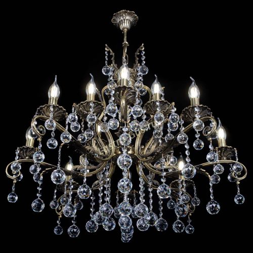 Люстра бронзовая Мелания №12/1 шар в Самаре Гусь Хрустальный