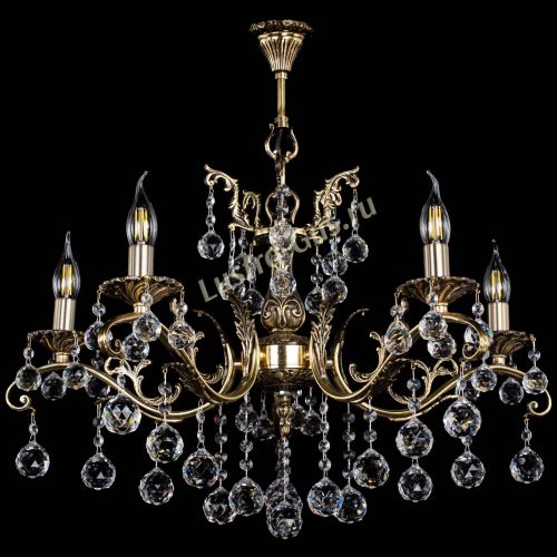 Люстра бронзовая Милана №5/2 шар в Самаре Гусь Хрустальный