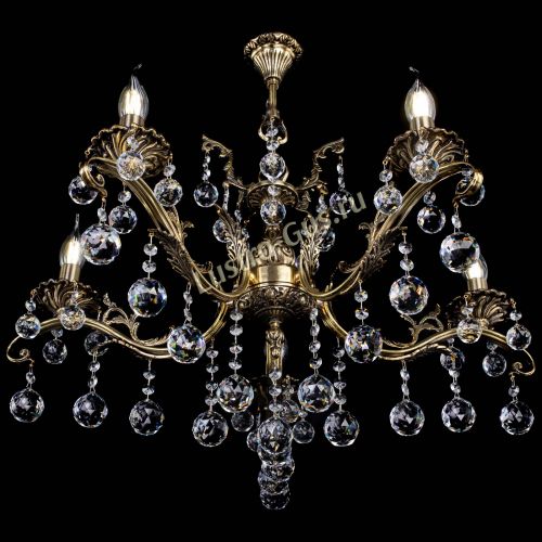 Люстра бронзовая Милана №5/2 шар в Самаре Гусь Хрустальный