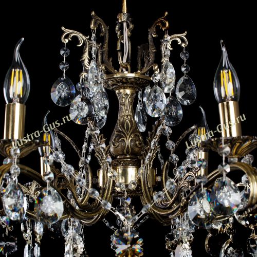 Люстра бронзовая Милана №6 Звездочка в Самаре Гусь Хрустальный