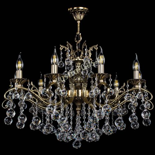 Люстра бронзовая Милана №9/2 шар в Самаре Гусь Хрустальный