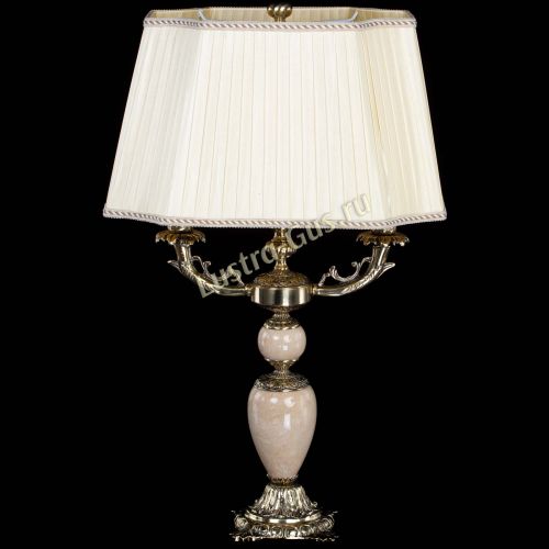 Бронзовая настольная лампа Антик №2 с камнем в Самаре Гусь Хрустальный