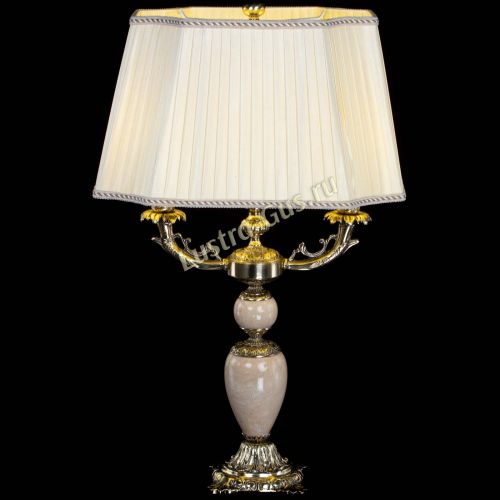 Бронзовая настольная лампа Антик №2 с камнем в Самаре Гусь Хрустальный