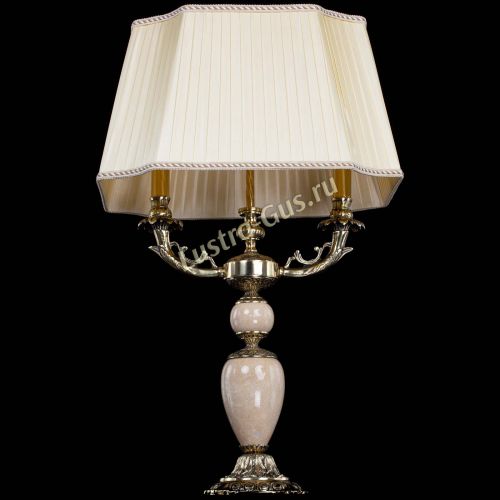 Бронзовая настольная лампа Антик №2 с камнем в Самаре Гусь Хрустальный