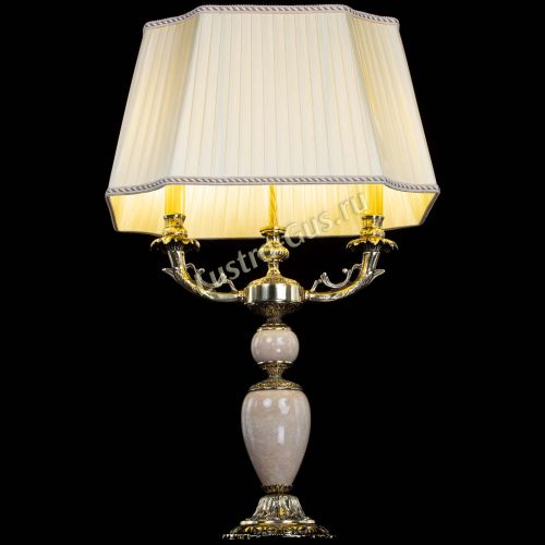 Бронзовая настольная лампа Антик №2 с камнем в Самаре Гусь Хрустальный