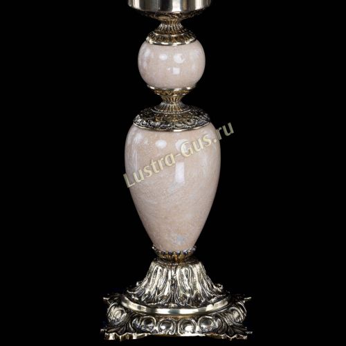 Бронзовая настольная лампа Антик №2 с камнем в Самаре Гусь Хрустальный