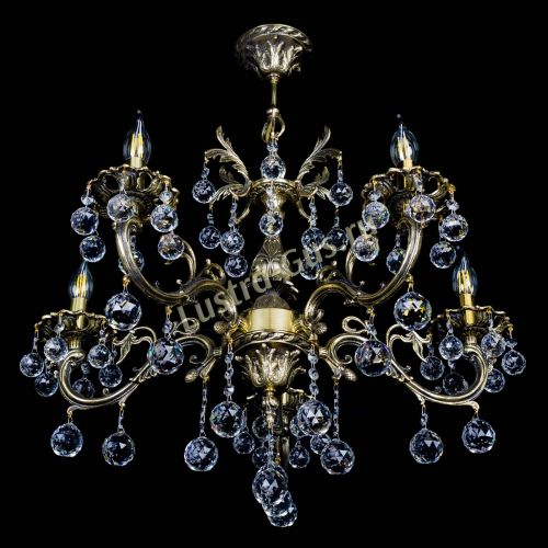 Люстра бронзовая Олимпия №5/1 шар в Самаре Гусь Хрустальный