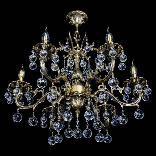 Люстра бронзовая Олимпия №6/1 шар в Самаре Гусь Хрустальный