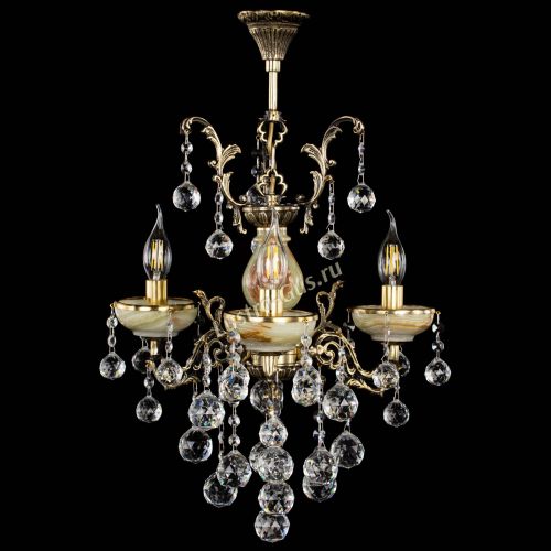 Люстра бронзовая Оникс №3/1 шар в Самаре Гусь Хрустальный