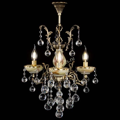 Люстра бронзовая Оникс №3/1 шар в Самаре Гусь Хрустальный