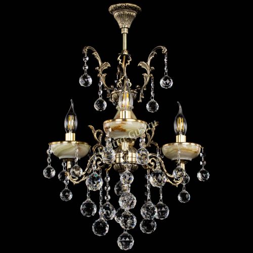 Люстра бронзовая Оникс №3/1 шар в Самаре Гусь Хрустальный