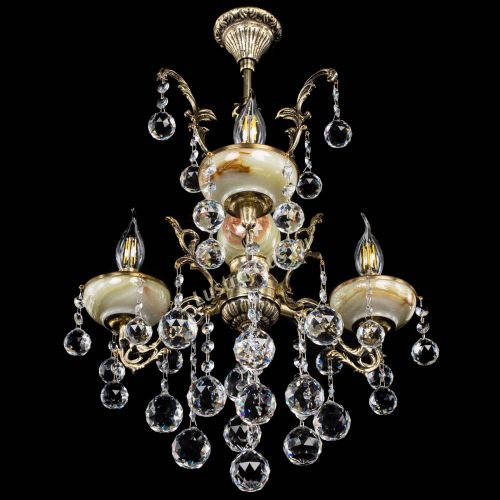 Люстра бронзовая Оникс №3/1 шар в Самаре Гусь Хрустальный