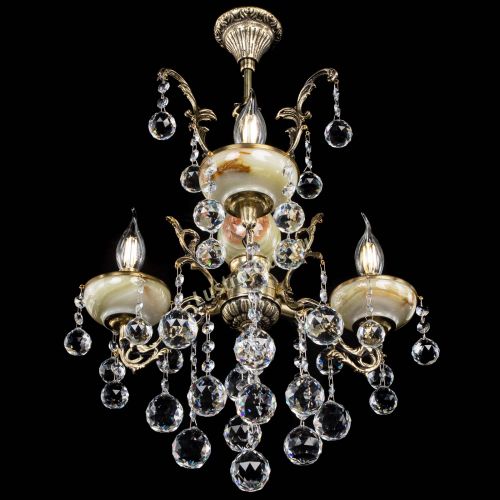 Люстра бронзовая Оникс №3/1 шар в Самаре Гусь Хрустальный