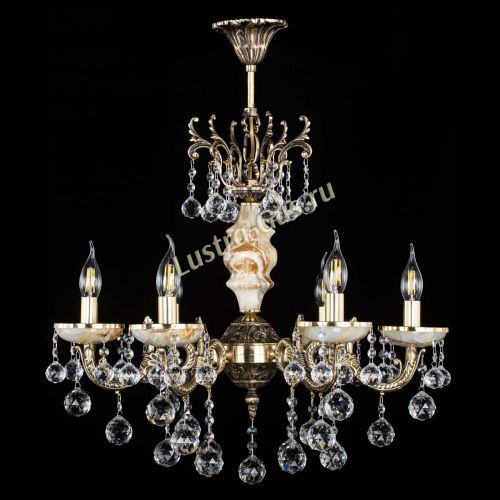 Люстра бронзовая Оникс №6/1 шар в Самаре Гусь Хрустальный