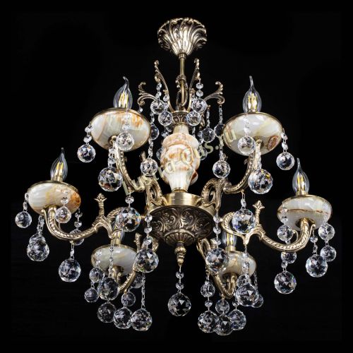 Люстра бронзовая Оникс №6/1 шар в Самаре Гусь Хрустальный