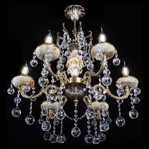 Люстра бронзовая Оникс №6/2 шар в Самаре Гусь Хрустальный