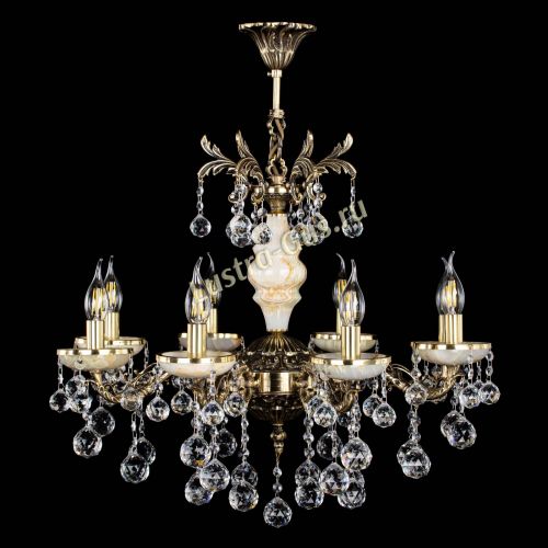 Люстра бронзовая Оникс №8/1 шар в Самаре Гусь Хрустальный