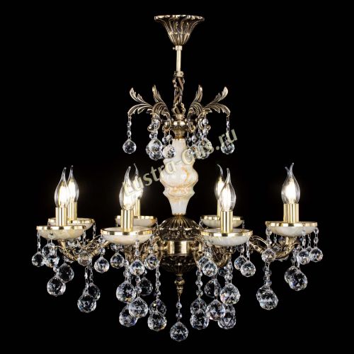 Люстра бронзовая Оникс №8/1 шар в Самаре Гусь Хрустальный