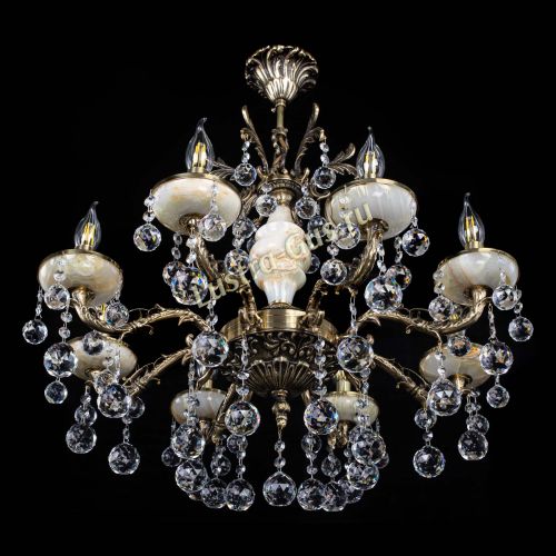 Люстра бронзовая Оникс №8/1 шар в Самаре Гусь Хрустальный