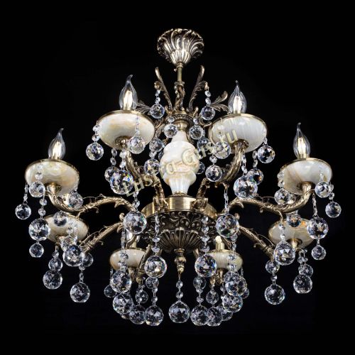 Люстра бронзовая Оникс №8/1 шар в Самаре Гусь Хрустальный