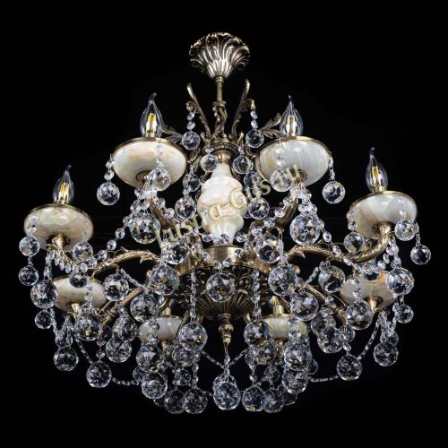 Люстра бронзовая Оникс №8/2 шар в Самаре Гусь Хрустальный