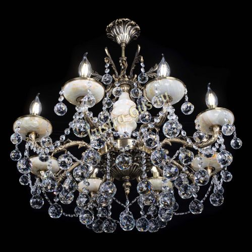 Люстра бронзовая Оникс №8/2 шар в Самаре Гусь Хрустальный