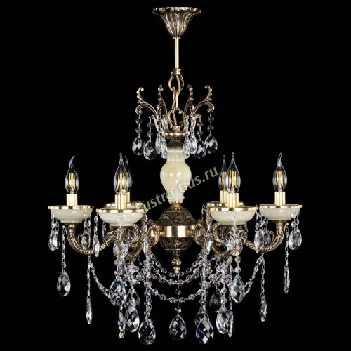 Люстра бронзовая Оникс белый №6/1 баден в Самаре Гусь Хрустальный