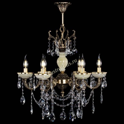 Люстра бронзовая Оникс белый №6/1 баден в Самаре Гусь Хрустальный