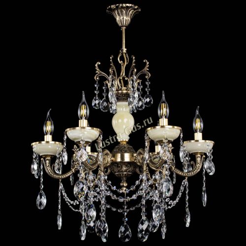 Люстра бронзовая Оникс белый №6/1 баден в Самаре Гусь Хрустальный