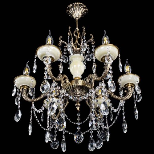 Люстра бронзовая Оникс белый №6/1 баден в Самаре Гусь Хрустальный