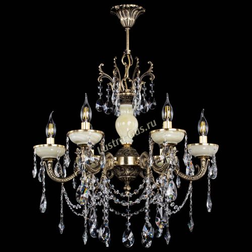 Люстра бронзовая Оникс белый №6/1 лучик в Самаре Гусь Хрустальный