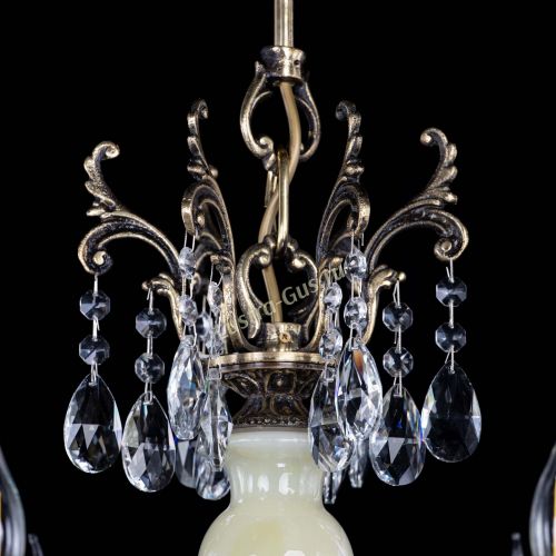 Люстра бронзовая Оникс белый №6/1 баден в Самаре Гусь Хрустальный