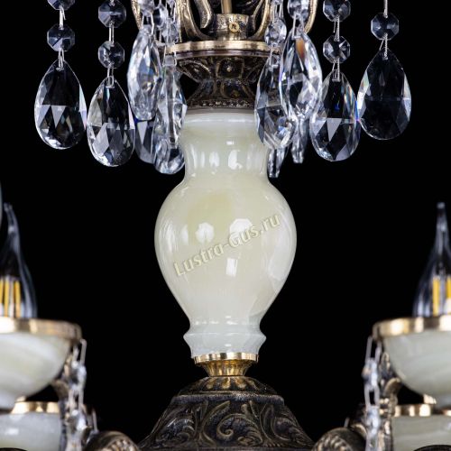 Люстра бронзовая Оникс белый №6/1 баден в Самаре Гусь Хрустальный