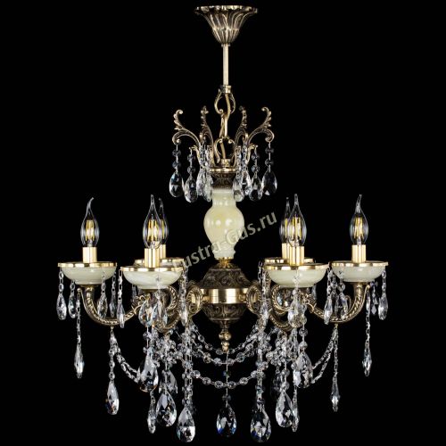 Люстра бронзовая Оникс белый №6/1 журавлик в Самаре Гусь Хрустальный