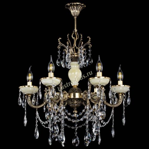 Люстра бронзовая Оникс белый №6/1 журавлик в Самаре Гусь Хрустальный