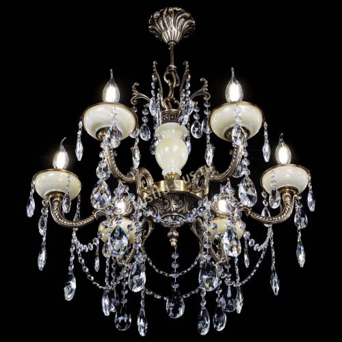 Люстра бронзовая Оникс белый №6/1 журавлик в Самаре Гусь Хрустальный