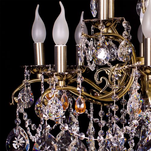 Люстра бронзовая Мелания №12 в Самаре Гусь Хрустальный