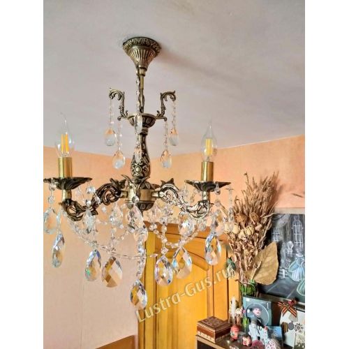 Люстра бронзовая Мелания №3 в Самаре Гусь Хрустальный