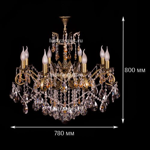 Люстра бронзовая Мелания №8/2 в Самаре Гусь Хрустальный