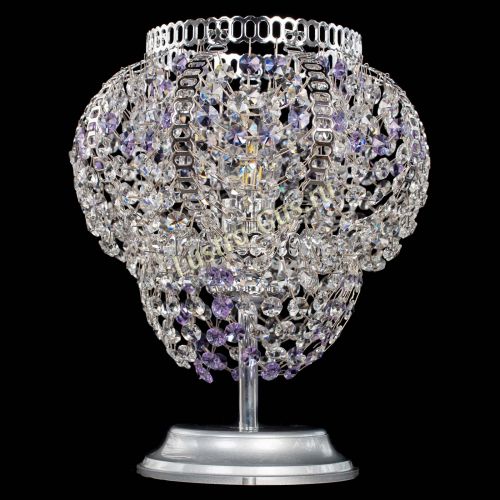 Настольная лампа Альфа №1 фиолетовая в Самаре Гусь Хрустальный