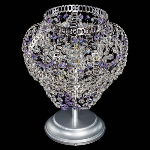 Настольная лампа Альфа №1 фиолетовая в Самаре Гусь Хрустальный