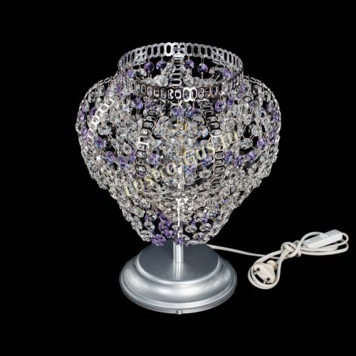 Настольная лампа Альфа №1 фиолетовая в Самаре Гусь Хрустальный