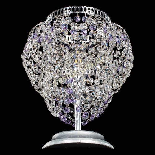 Настольная лампа Альфа №1 фиолетовая в Самаре Гусь Хрустальный